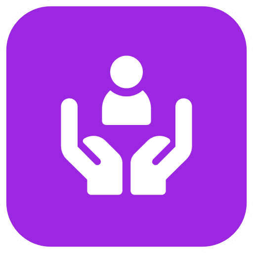 Hands holding figure graphic